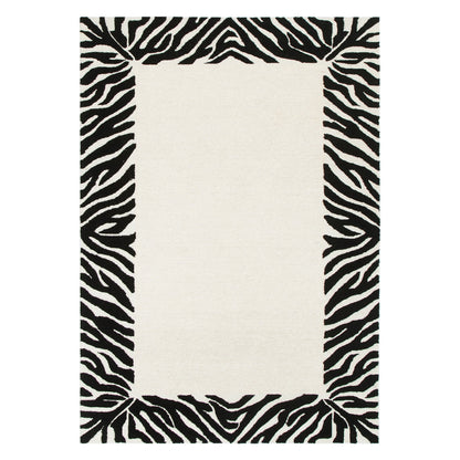 Les Nomades Zanzibar | Wool Rug - Black & White