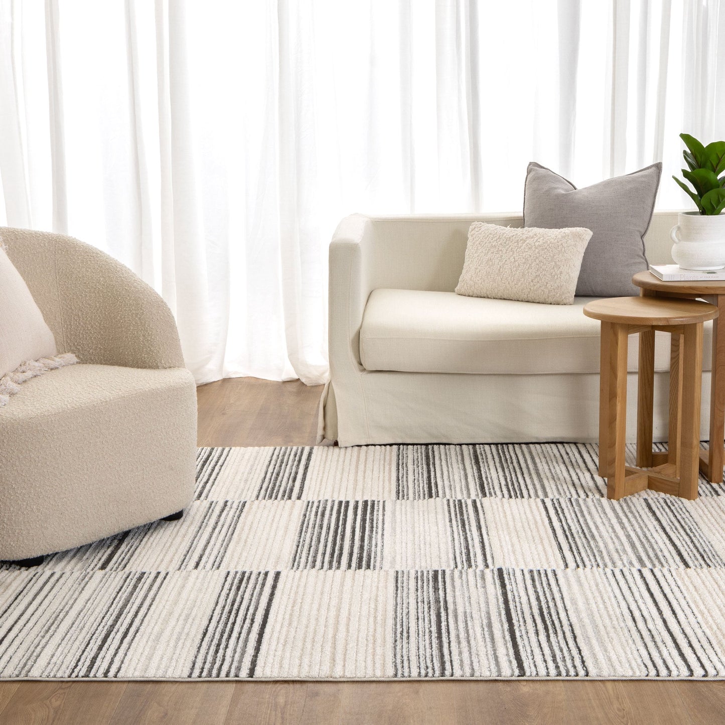 Sierra Lines Grey Rug