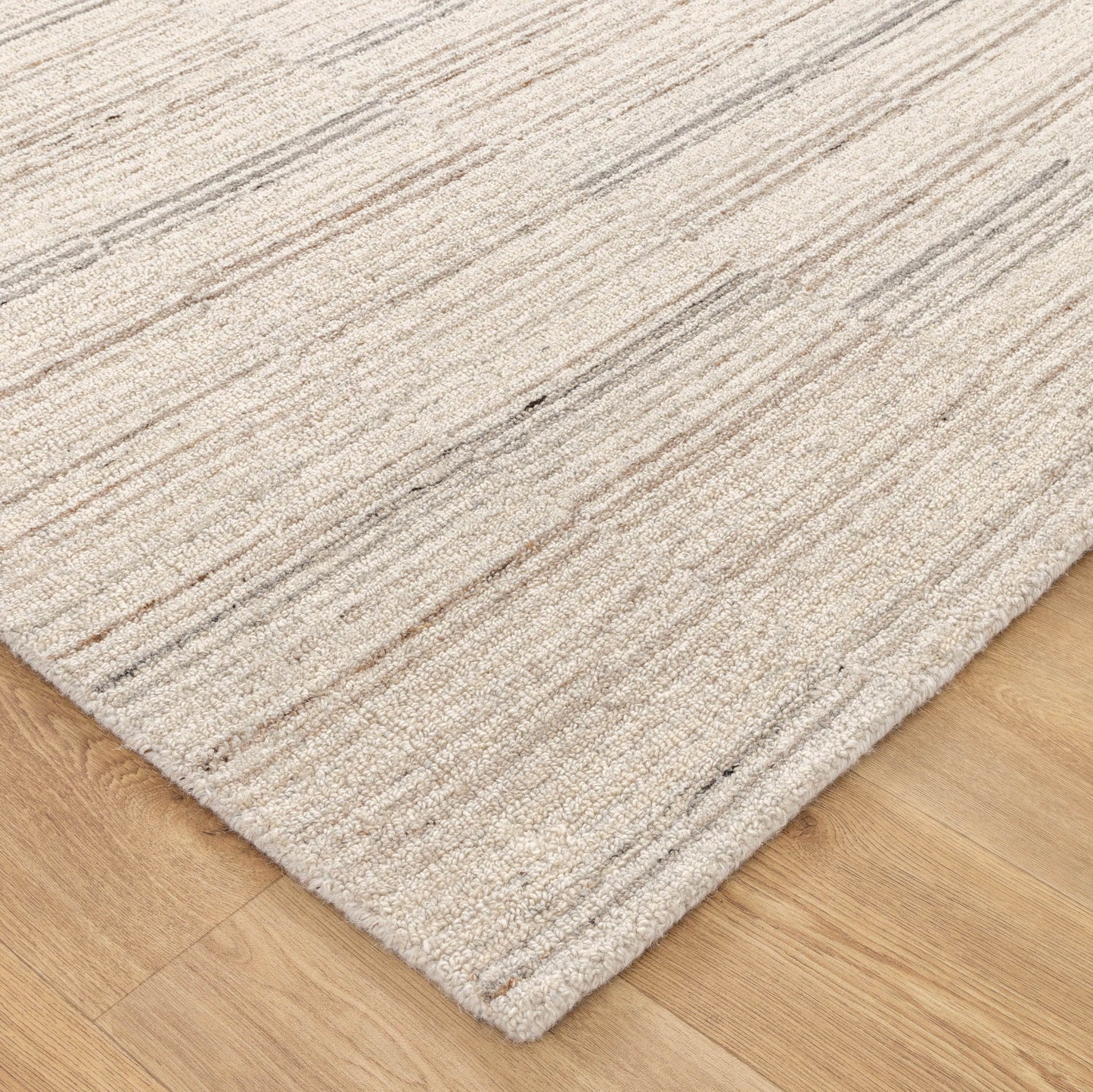 Praia Lines Natural Wool Rug