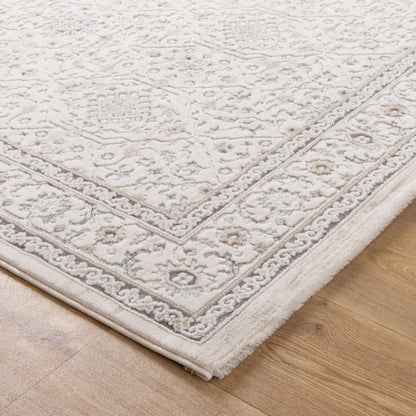 Maya Traditional Border Cream and Beige Rug - M103