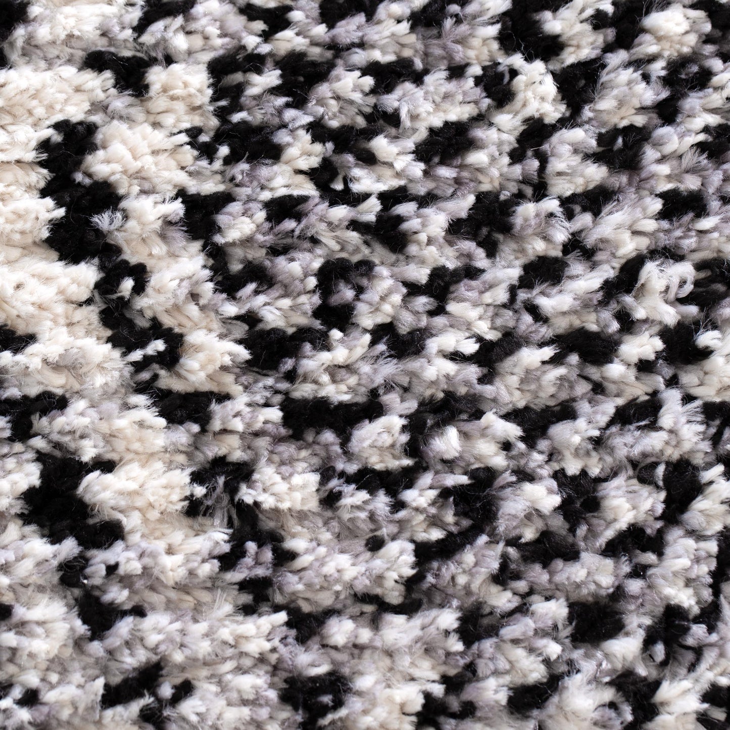 Mansour | Harlequin Black & White Geometric Rug