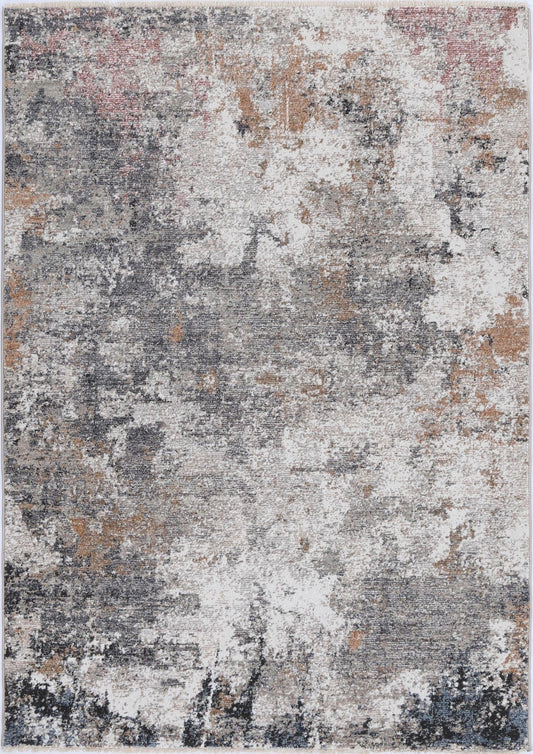 Maryland | Modern Abstract Rug - Rust & Charcoal