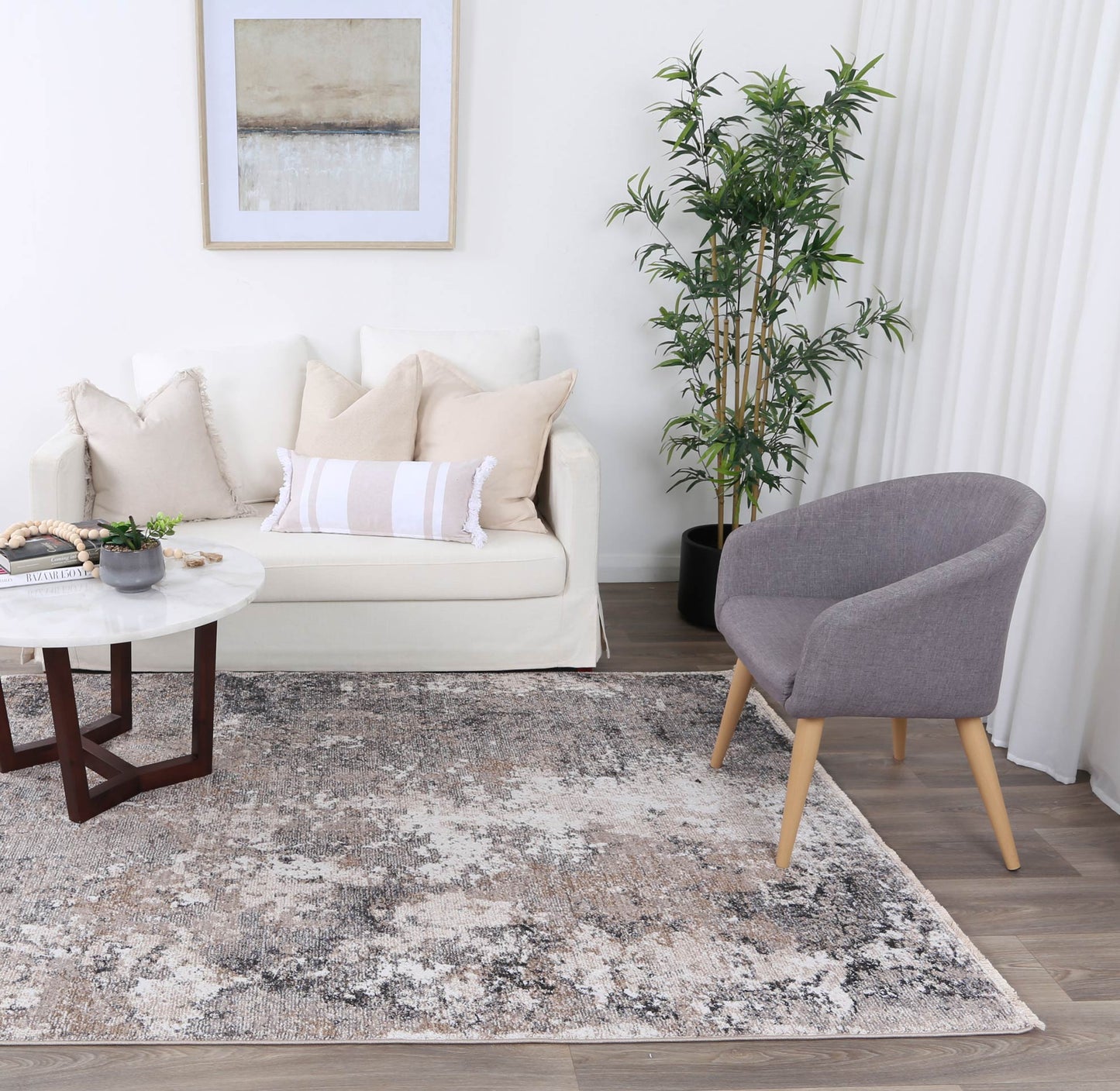 Maryland | Mosoel Abstract Rug - Ash Grey