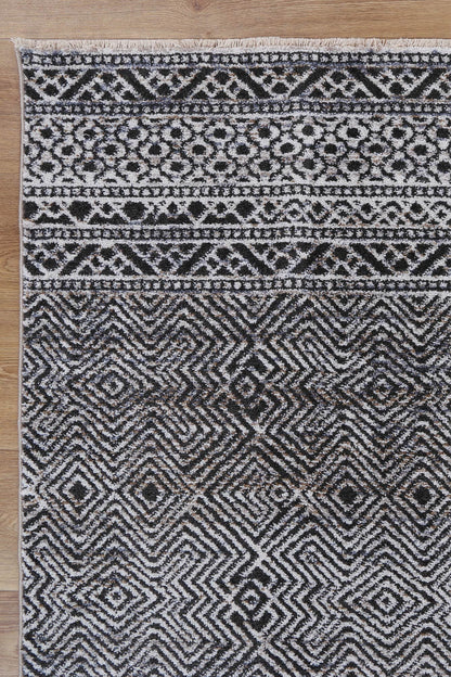 Maryland | Zaranj Tribal Rug - Charcoal