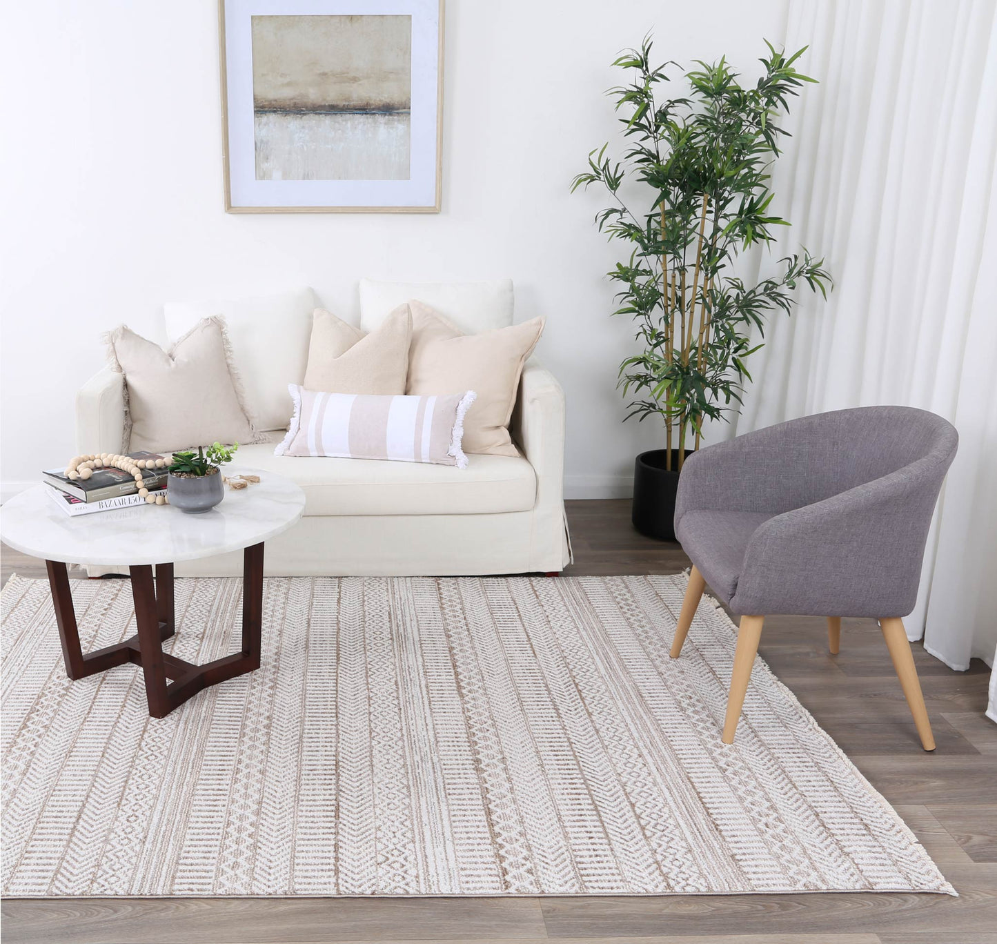 Maryland | Kerman Tribal Rug - Beige