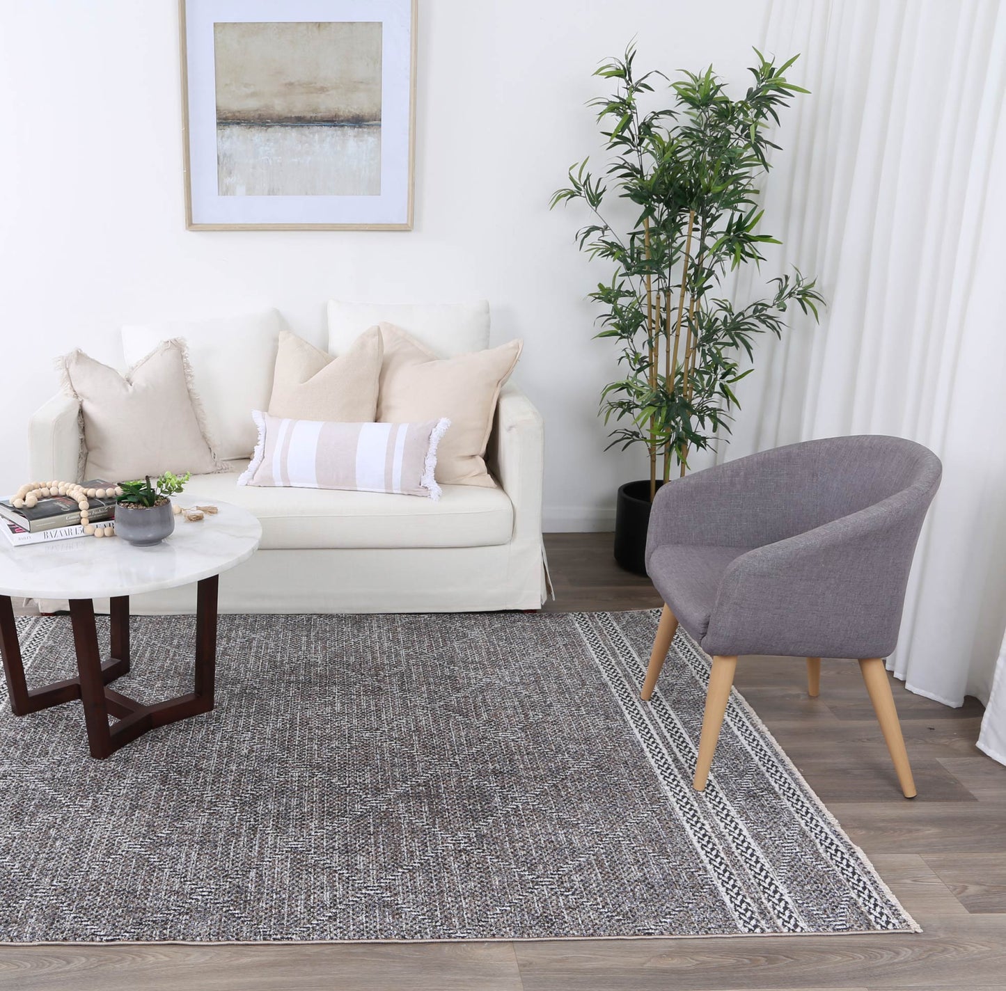 Maryland | Aleppo Contemporary Rug - Charcoal