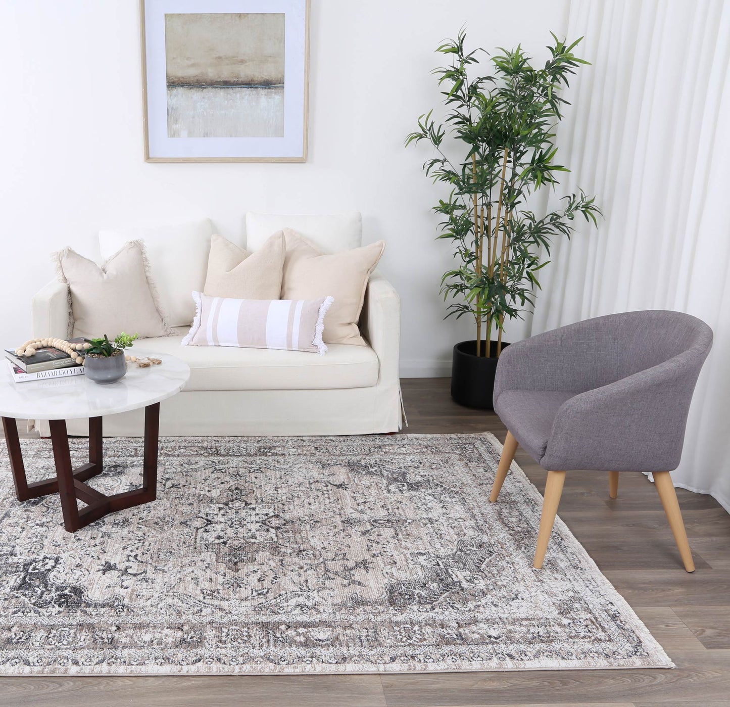 Maryland | Samarkad Traditional Rug - Ash Grey