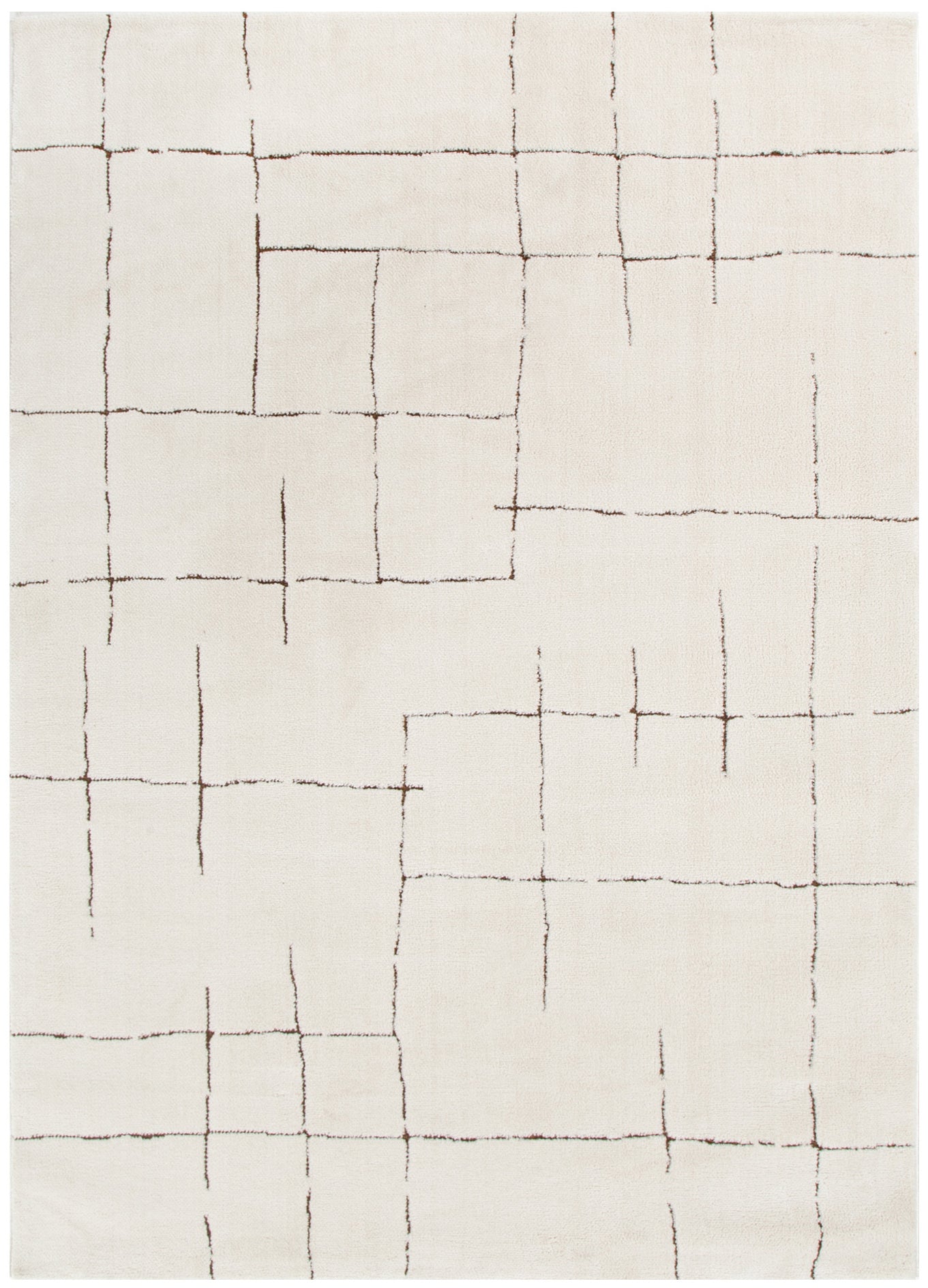 Mila Abstract Lines Brown Cream Rug - MIL10: New Arrival