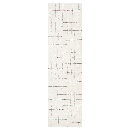 Mila Abstract Lines Black Cream Rug - MIL9: New Arrival