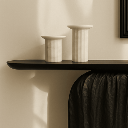 Encote | Marble Candle Plinth White - Mirra Interiors