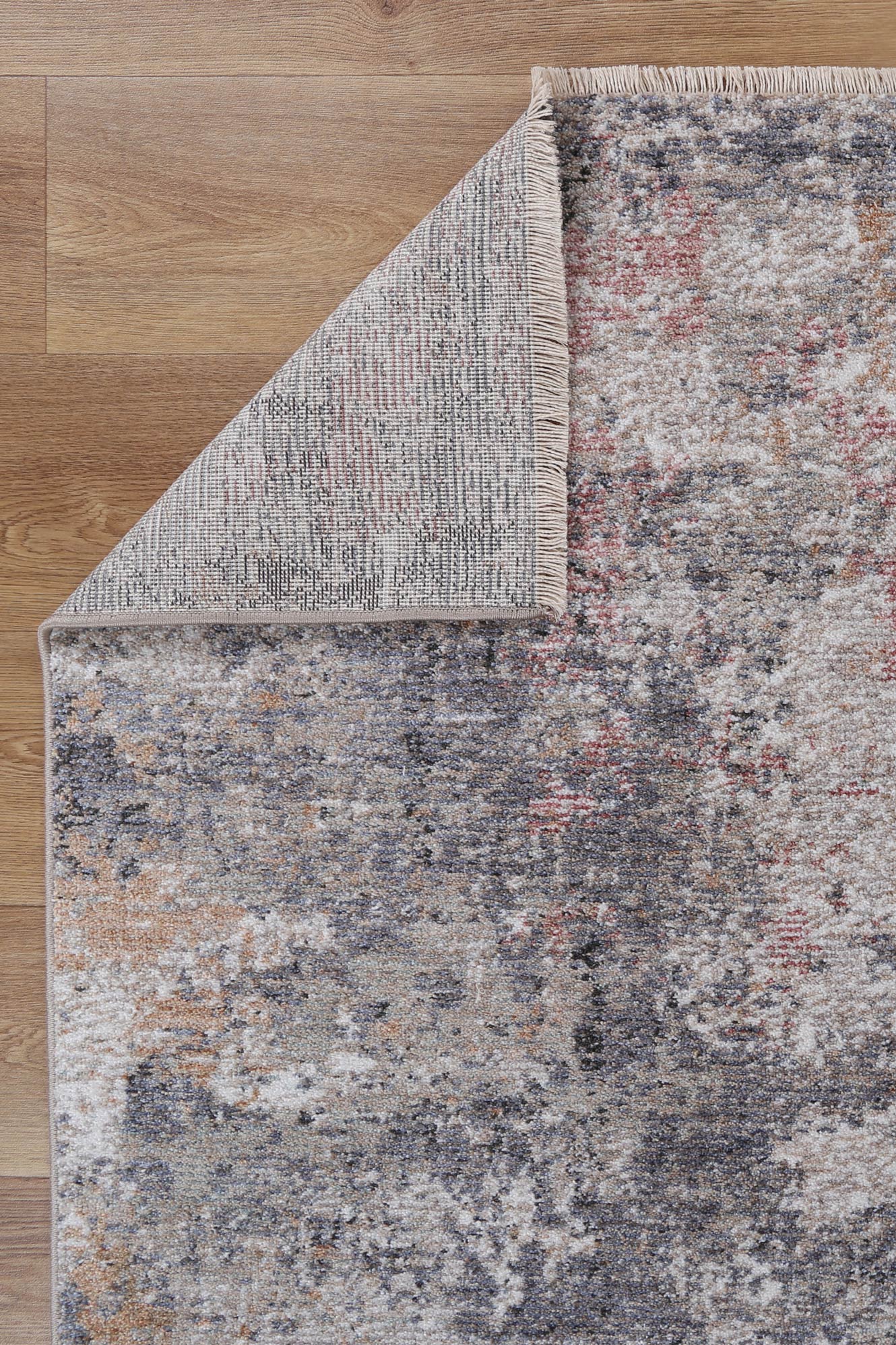 Modern Patterned rug on a wooden floor