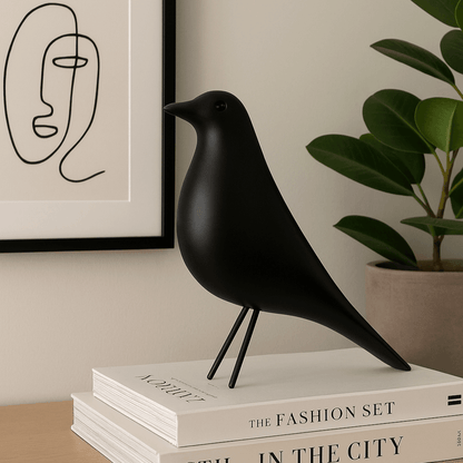 Birdie | Mid-Century Bird Sculpture Black - Mirra Interiors