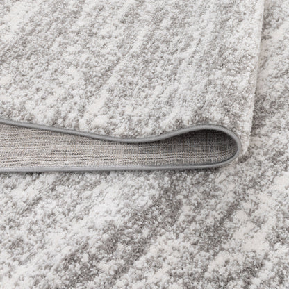 Nola Canvas Abstract Grey Rug - N008