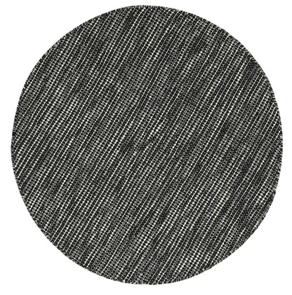 Nordic | Reversible Wool Round Rug - Black