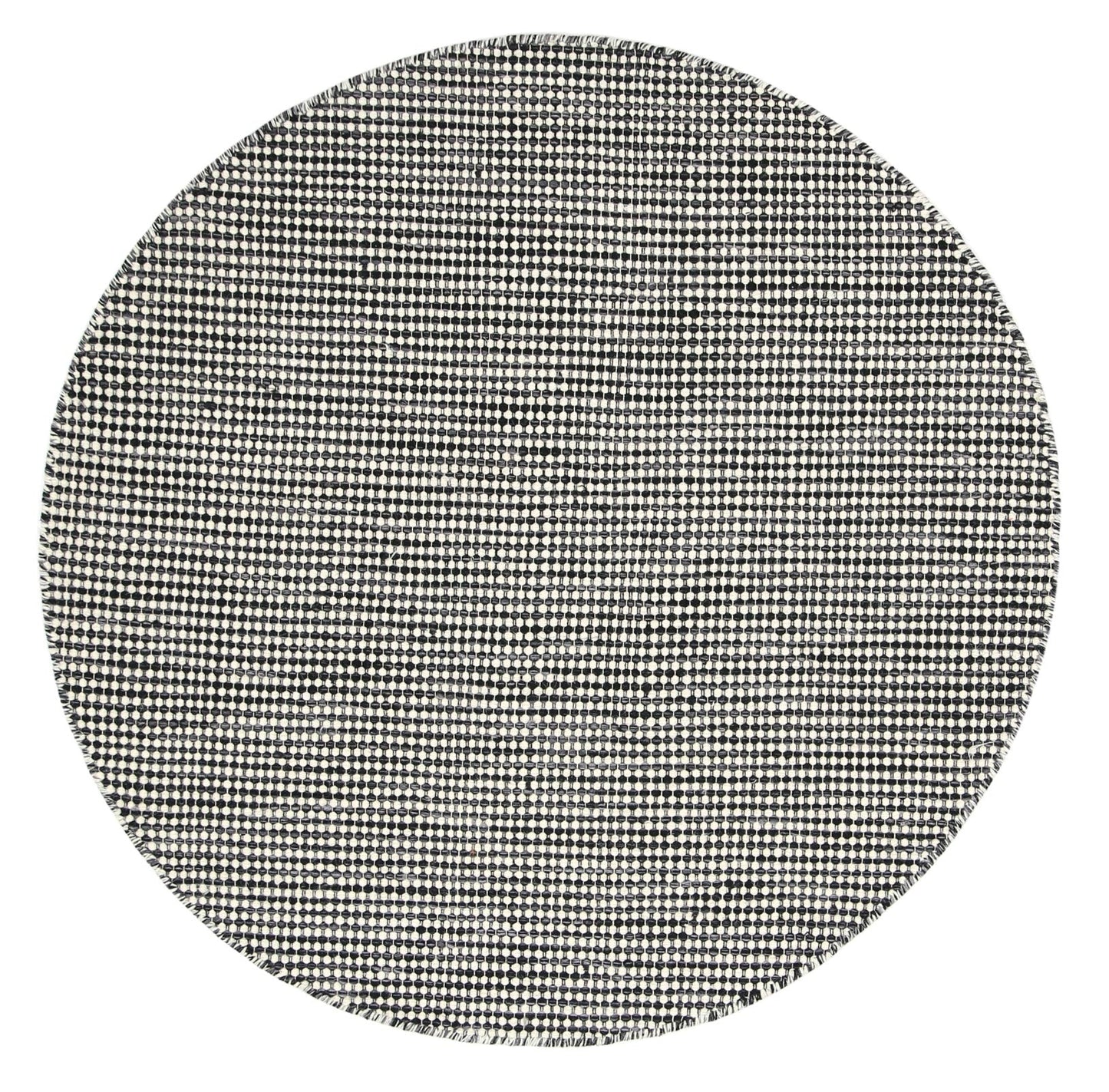 Nordic | Reversible Wool Round Rug - Charcoal