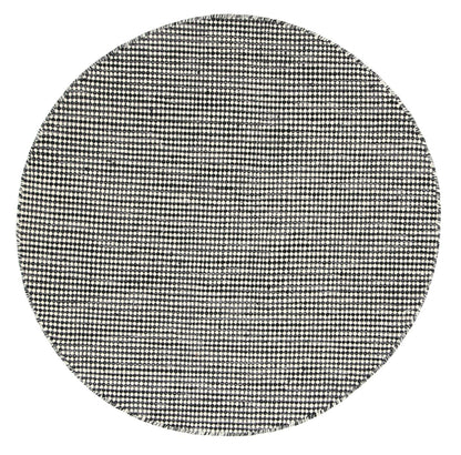 Nordic | Reversible Wool Round Rug - Charcoal