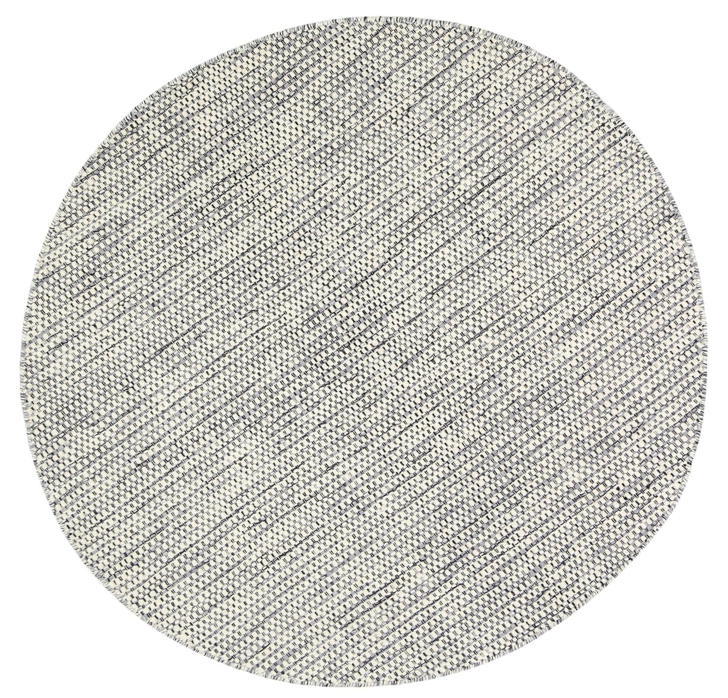 Nordic | Reversible Wool Round Rug - Grey