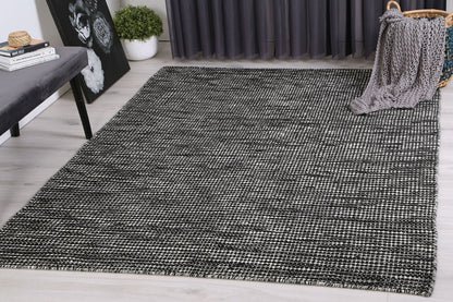 Nordic | Reversible Wool Rug -  Black & White