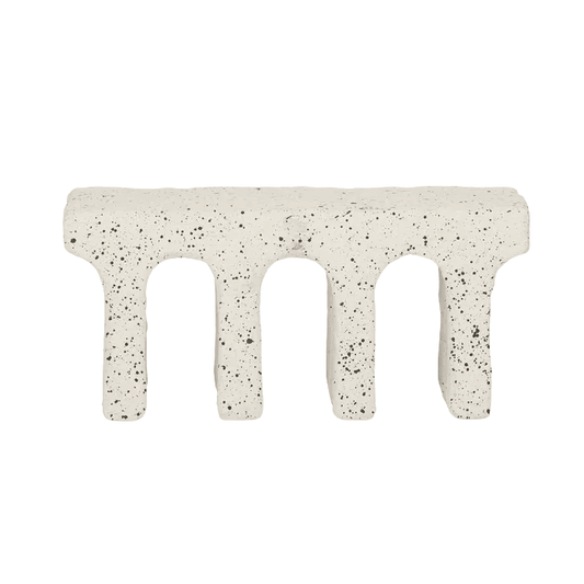 Brunnel | Concrete Arch Sculpture Ivory - Mirra Interiors