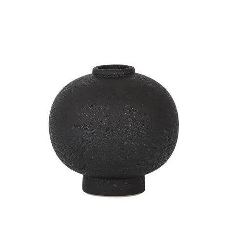 Sphere | Ceramic Round Vase Black - Mirra Interiors