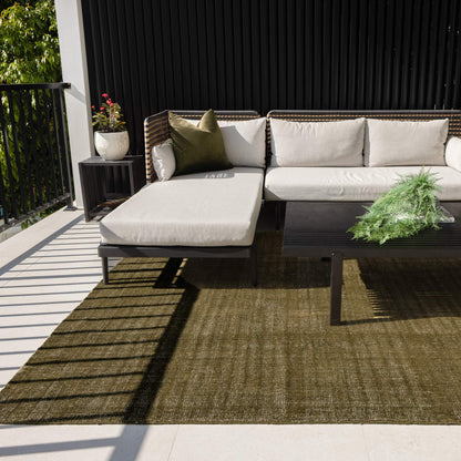 Harbour Olive Green Indoor Outdoor Rug