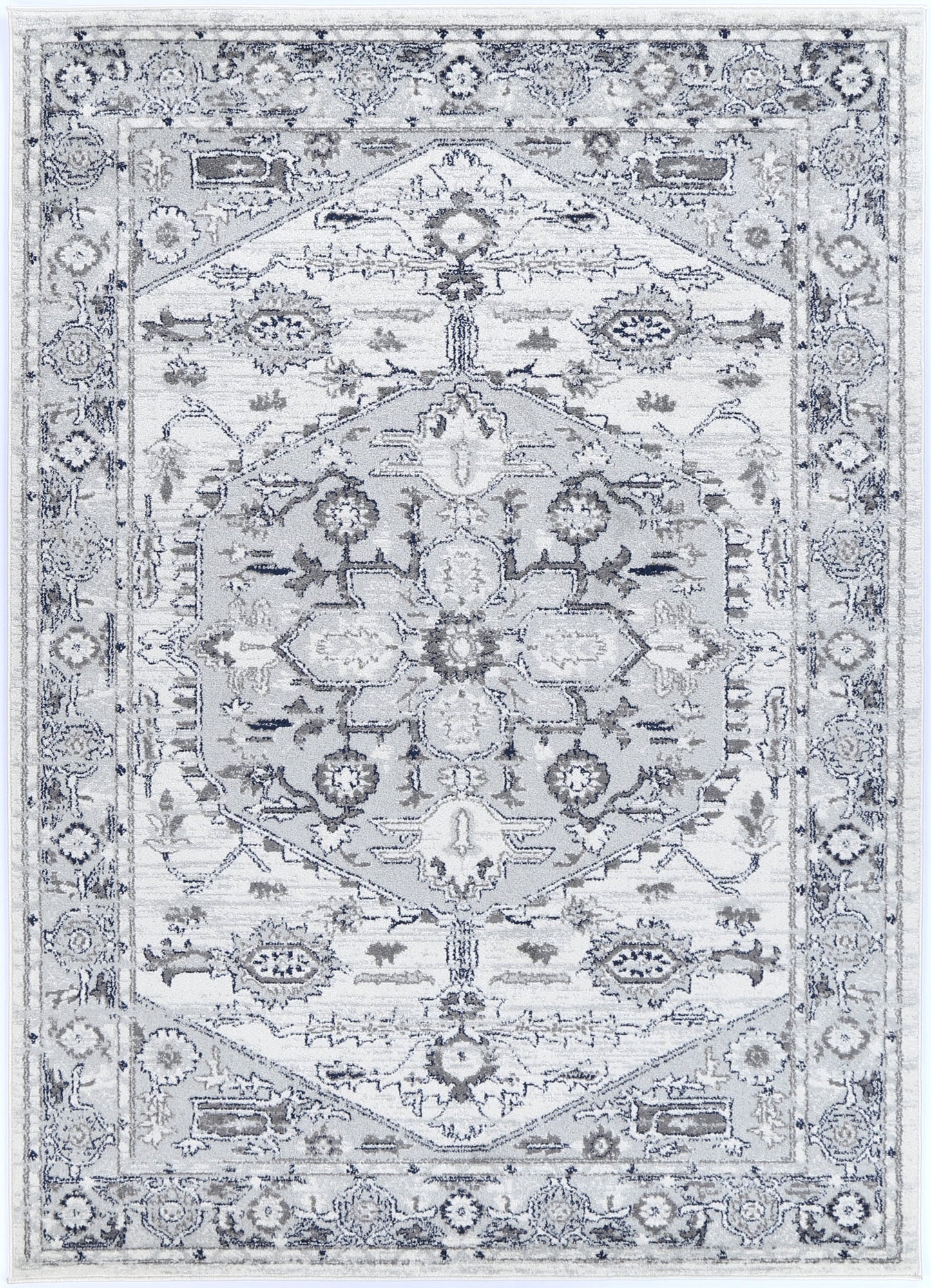 Provence Gaul Traditional Grey & Cream Rug â€“ PROV08