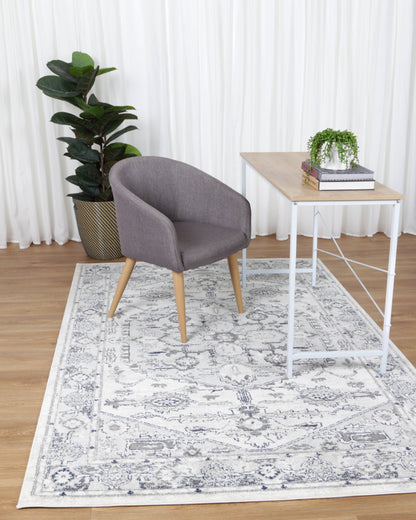 Provence Gaul Traditional Grey & Cream Rug â€“ PROV08