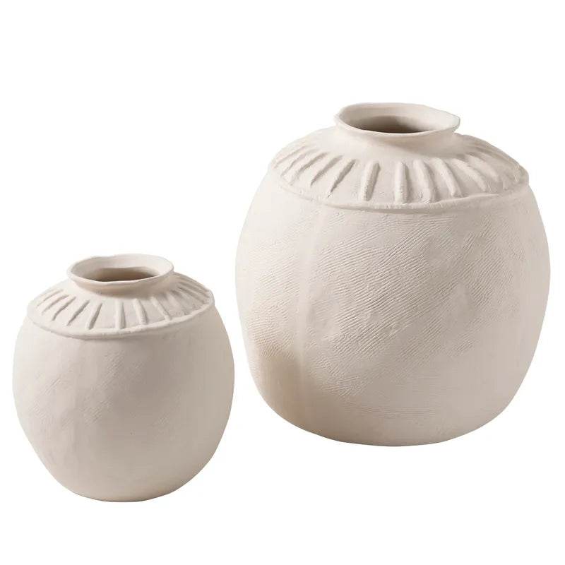 Lina | Porcelain Vase - Ivory White (Medium) - Mirra Interiors