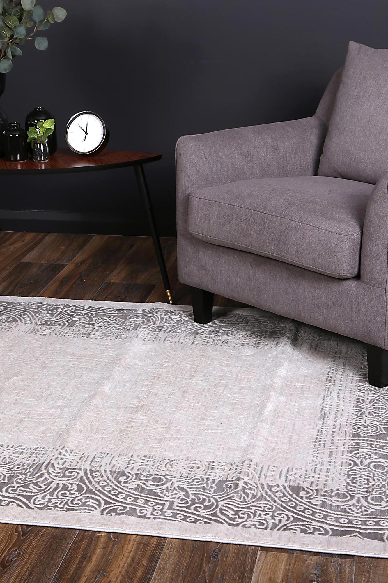 Rapsody | Bach Contemporary Rug - Ash Grey