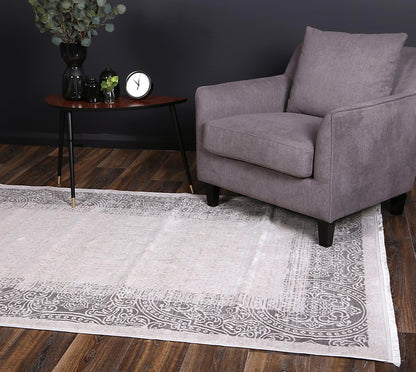 Rapsody | Bach Contemporary Rug - Ash Grey