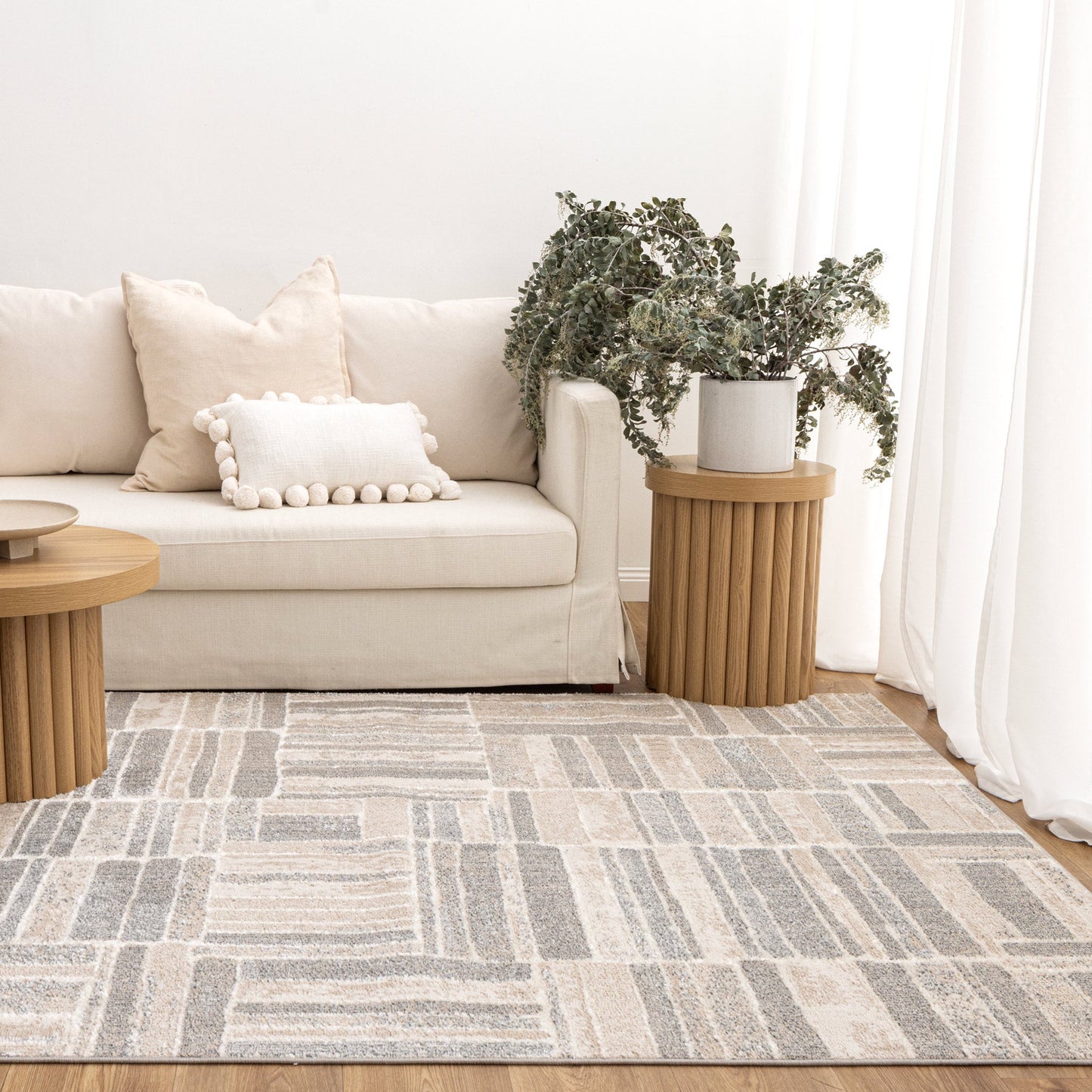 Santana Tetris Neutral Rug - SANTA04
