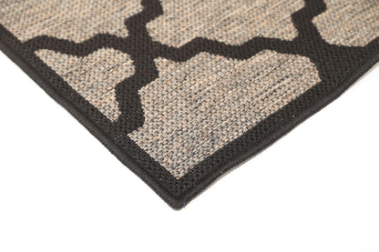 Sisalo | Geometric Rug -  Beige & Black