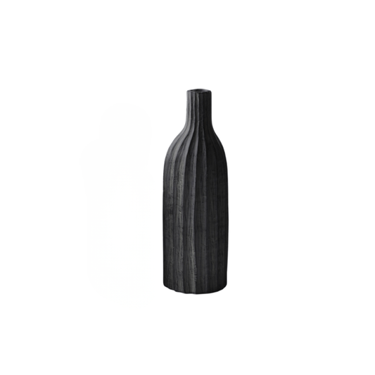 Shadowline | Ceramic Vase - Charcoal (Medium)