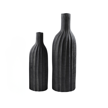 Shadowline | Ceramic Vase - Charcoal (Large)