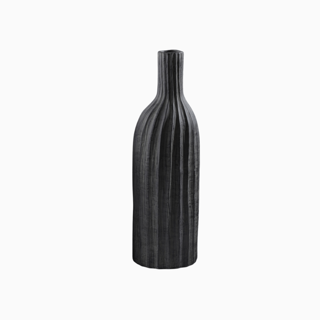Shadowline | Ceramic Vase - Charcoal (Large)