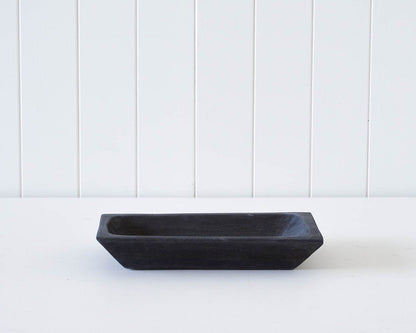 Essential | Decorative Timber Trays Black (Set of 2) - Mirra Interiors