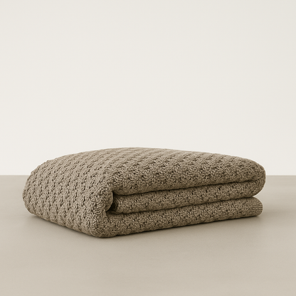 Sloane | Soft Chenille Throw Rug - Taupe