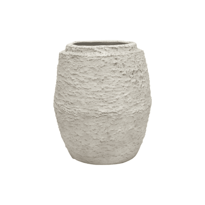 Luna | Organic Textured Vase White - Mirra Interiors