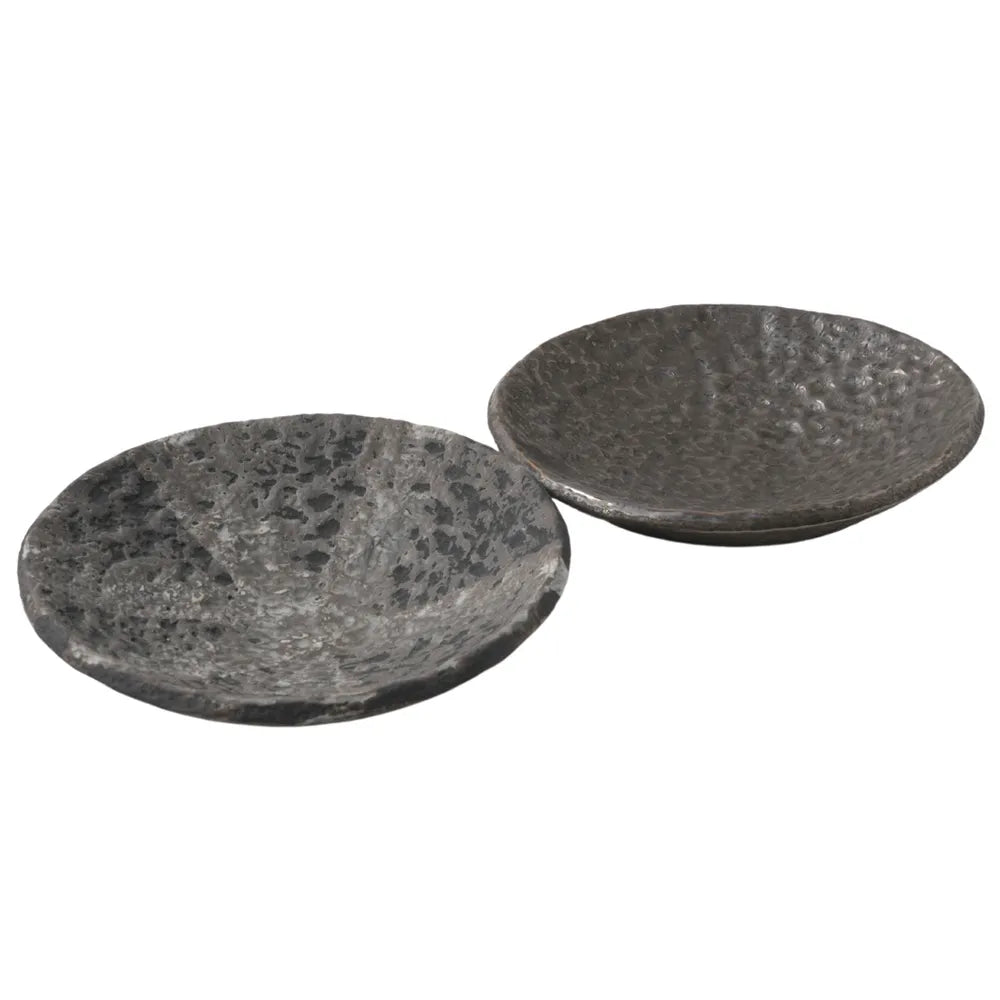 Marilla | Stone-Look Porcelain Bowl - Pewter