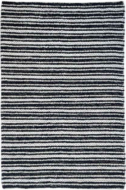 Saanvi | Stripe Wool Rug Carbon - Mirra Interiors
