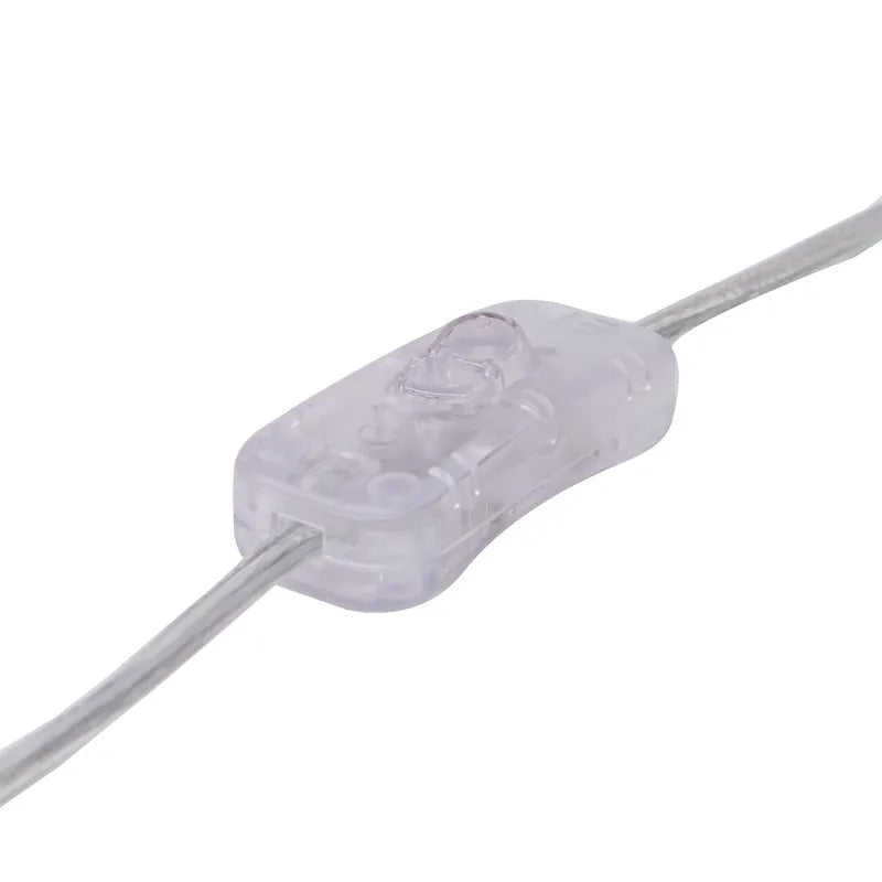 Clear cable protector on a white background