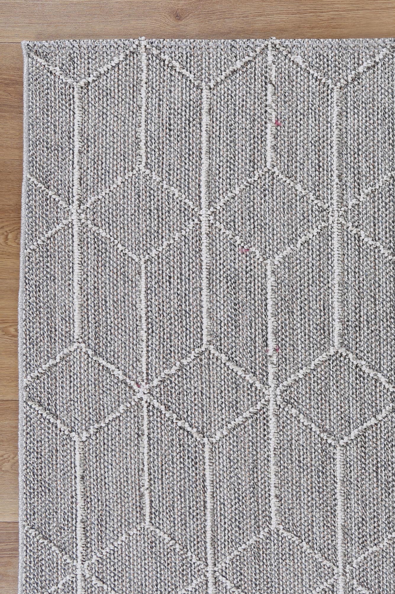 Vanuatu | Totori Geometric Flatweave Rug - Ash Grey