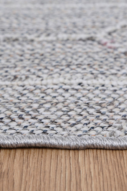 Vanuatu | Totori Geometric Flatweave Rug - Ash Grey