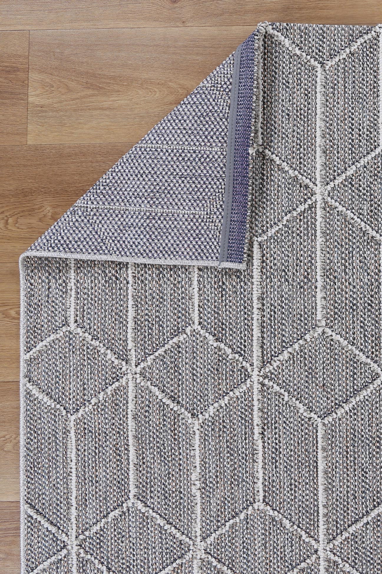 Vanuatu | Sikua Geometric Flatweave Rug - Grey