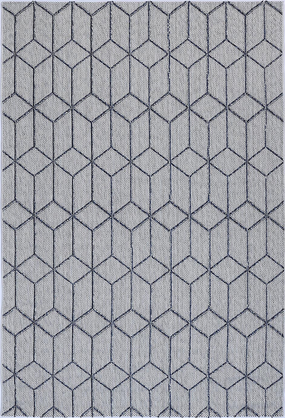 Vanuatu Greenslade | Geometric Flatweave Rug - Charcoal