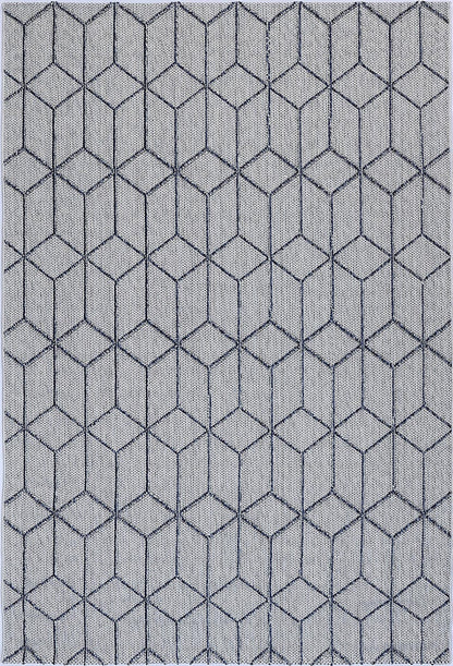 Vanuatu Greenslade | Geometric Flatweave Rug - Charcoal
