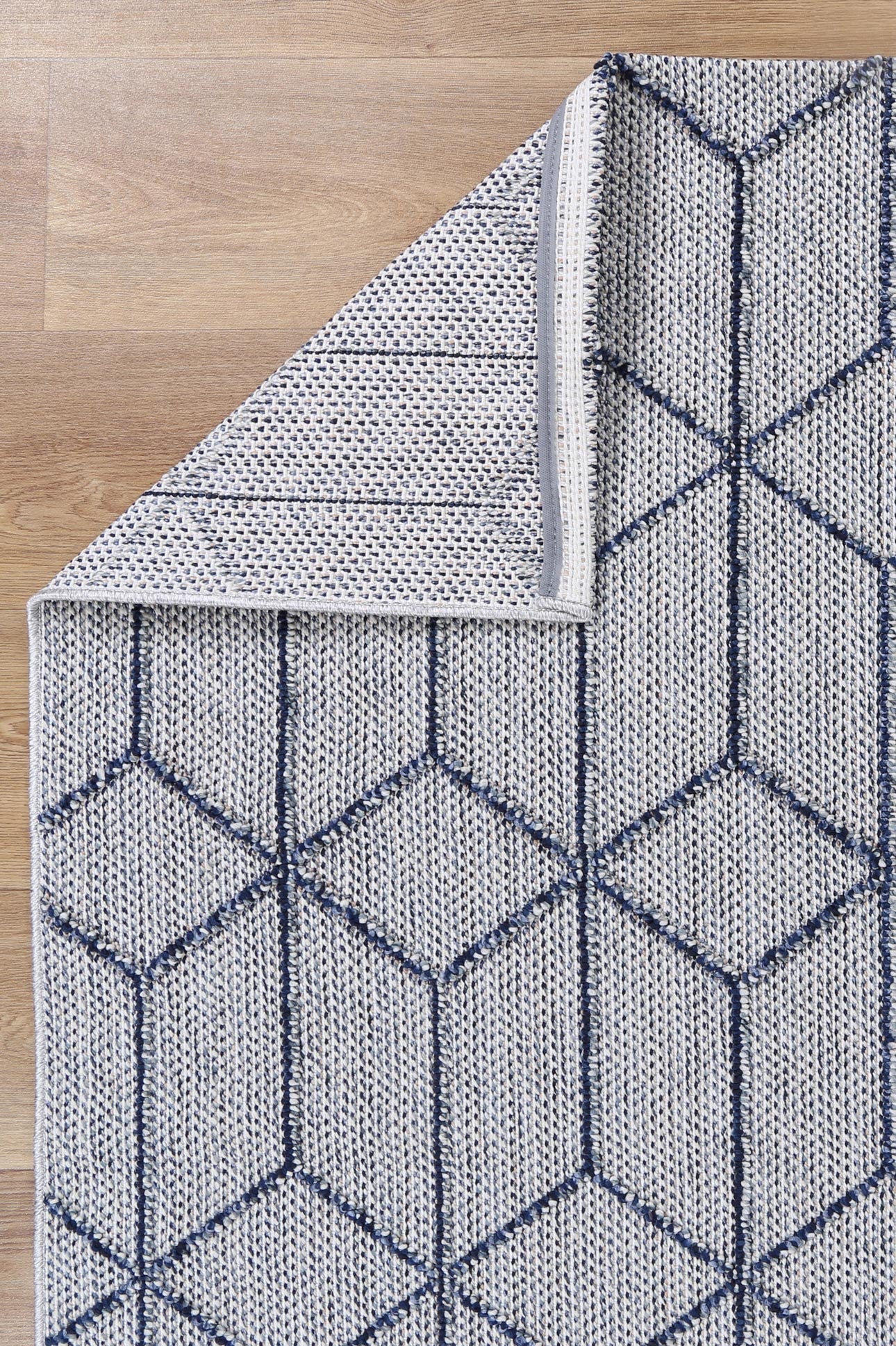 Vanuatu Greenslade | Geometric Flatweave Rug - Charcoal
