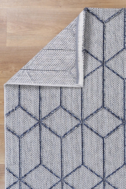 Vanuatu Greenslade | Geometric Flatweave Rug - Charcoal