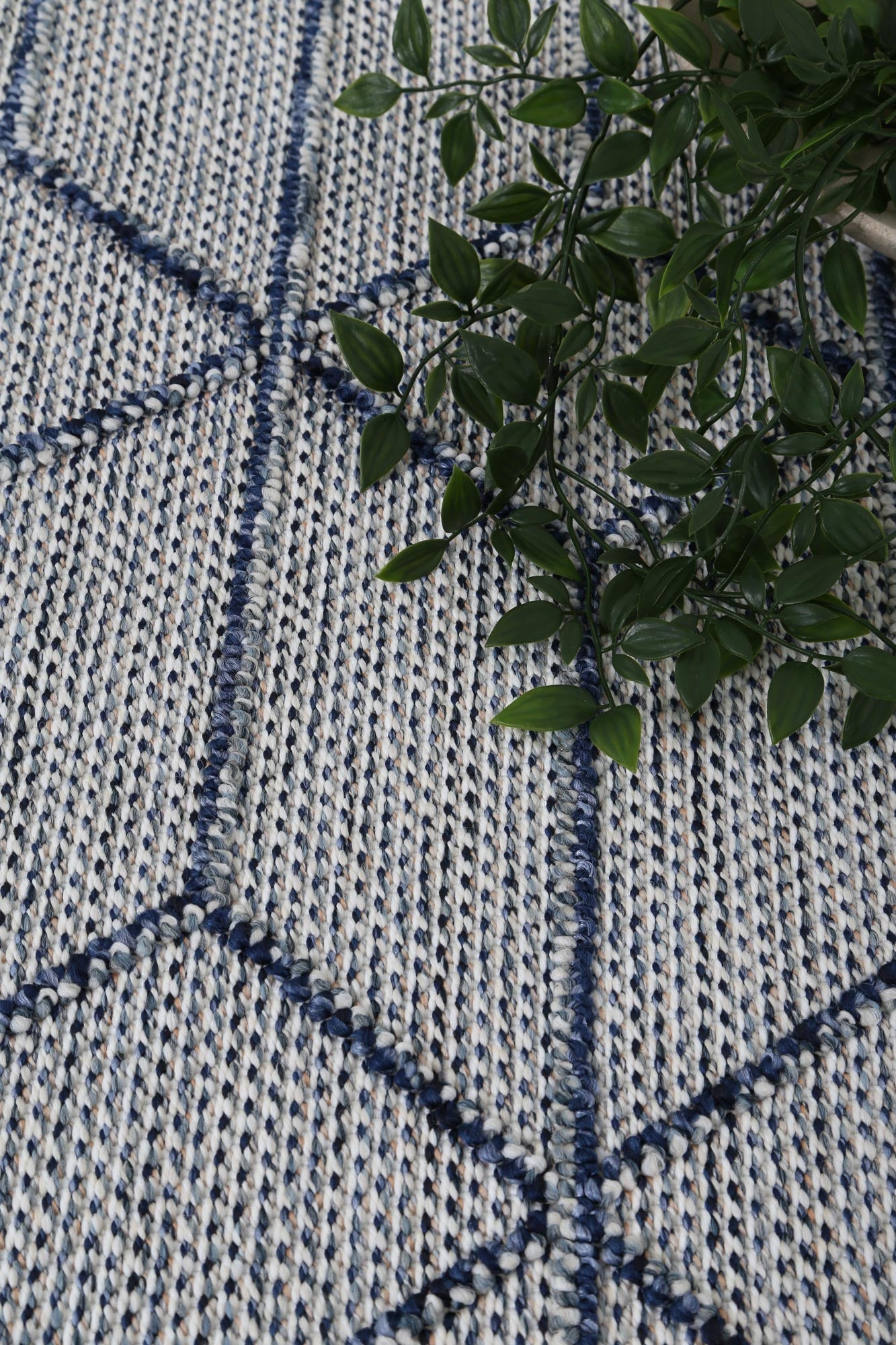 Vanuatu Greenslade | Geometric Flatweave Rug - Charcoal