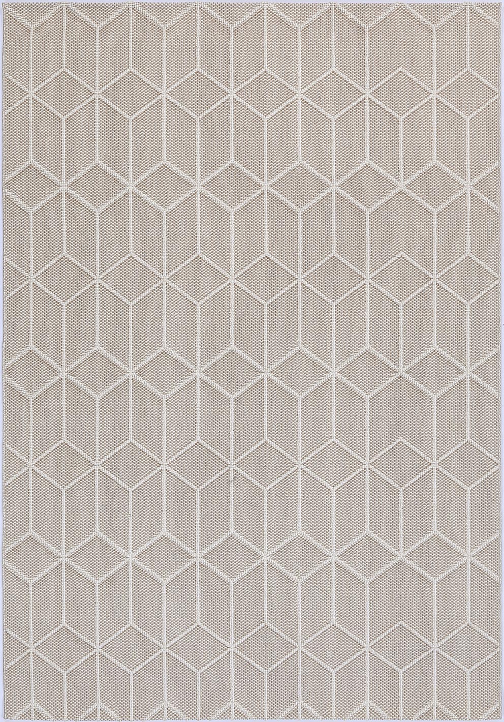Vanuatu | Maemae Geometric Flatweave Rug - Beige